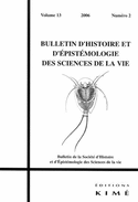 Bulletin d'histoire et d'épistémologie des sciences de la vie, v. 13, no 02